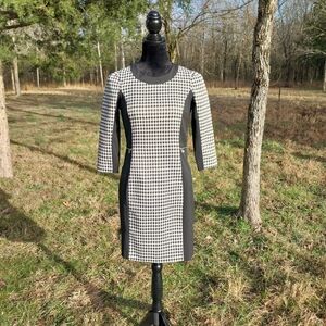 H&M Black and White Houndstooth Dress